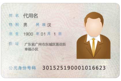 身份证正面照片